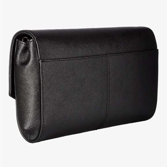NEW Calvin Klein Cindy Saffiano Clutch Shoulder Bag — Black 🖤 - Picture 4 of 12
